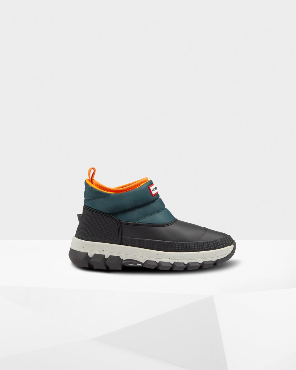 Botas De Neve Hunter Feminina Verdes/Cinzentas - Original Insulated Ankle - 01GMALRSF